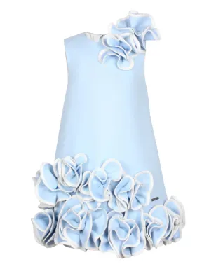 JESSIE AND JAMES KIDS ruffled floral dress - Blue - サムネイル1