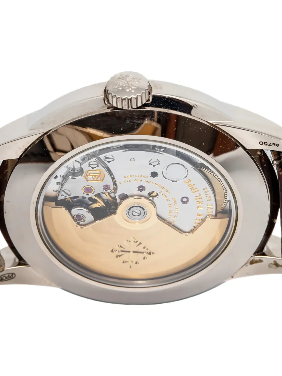 Patek Philippe Pre-Owned クリーム系ダイヤル ラウンドケース パーペチュアルカレンダー - 画像5