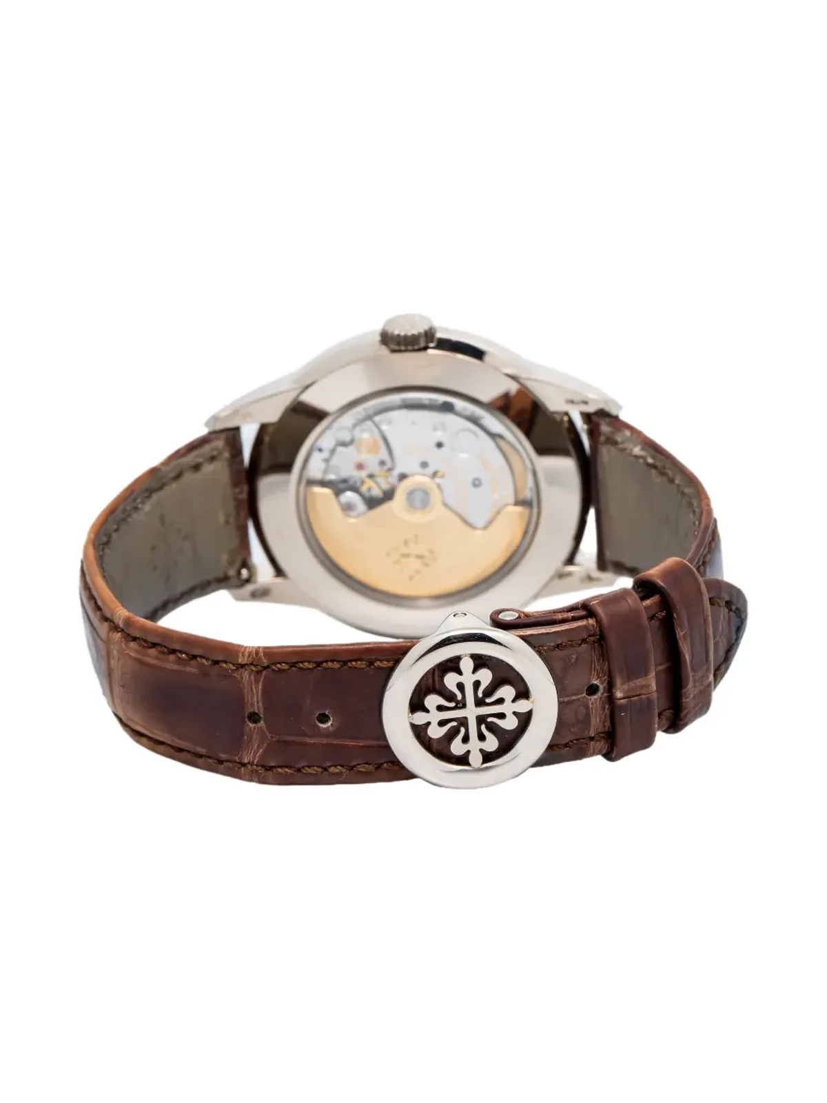 Patek Philippe Pre-Owned クリーム系ダイヤル ラウンドケース パーペチュアルカレンダー - 画像3