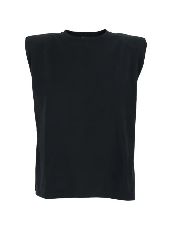 AG Jeans AG Jeans ショルダーパッド付きコットンTシャツ ブラックの商品画像