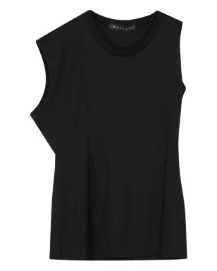 Malloni アシンメトリック Tシャツ - ブラック - サムネイル1