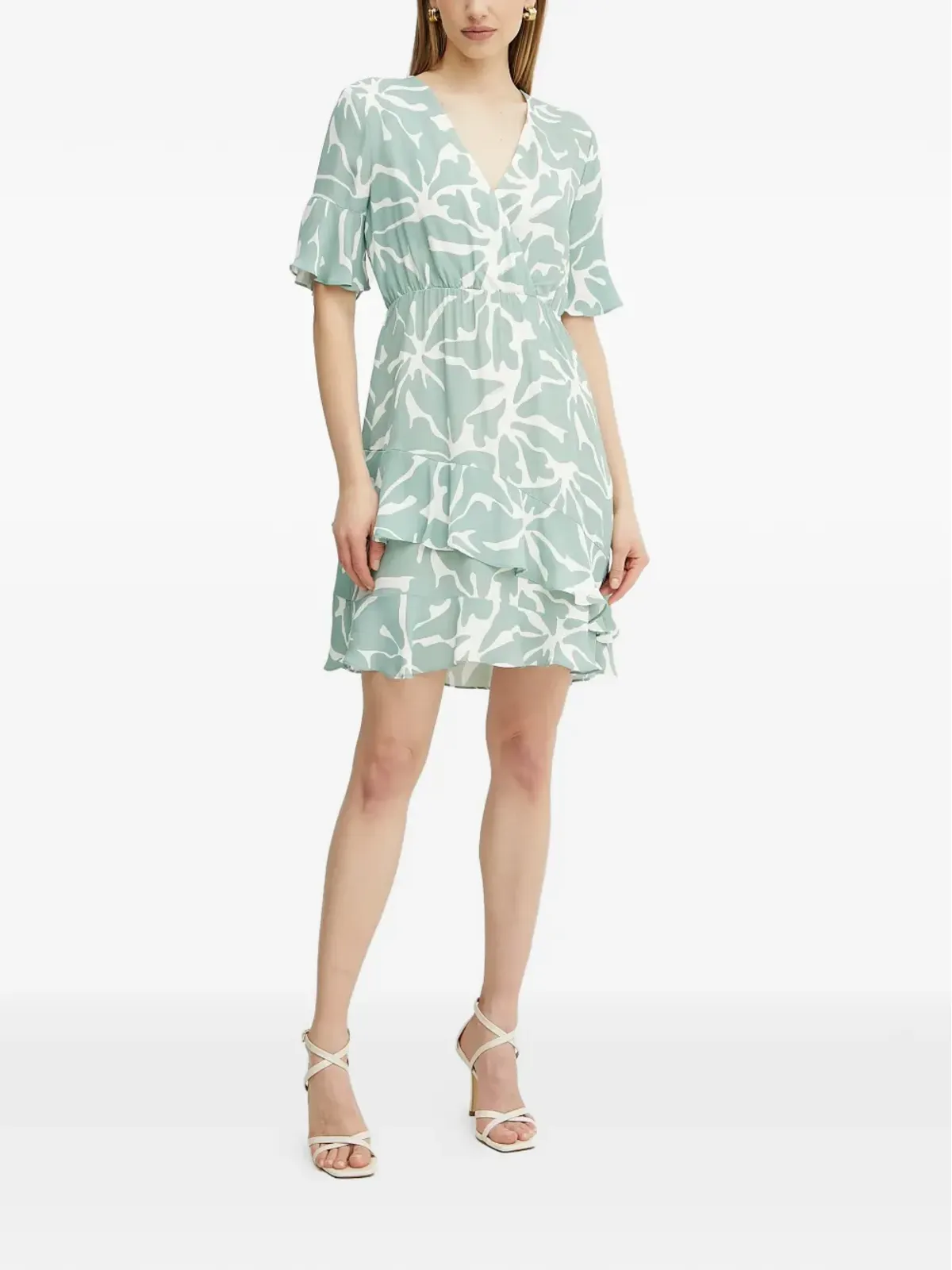 FRACOMINA ruffled tiered dress - Green - 画像2
