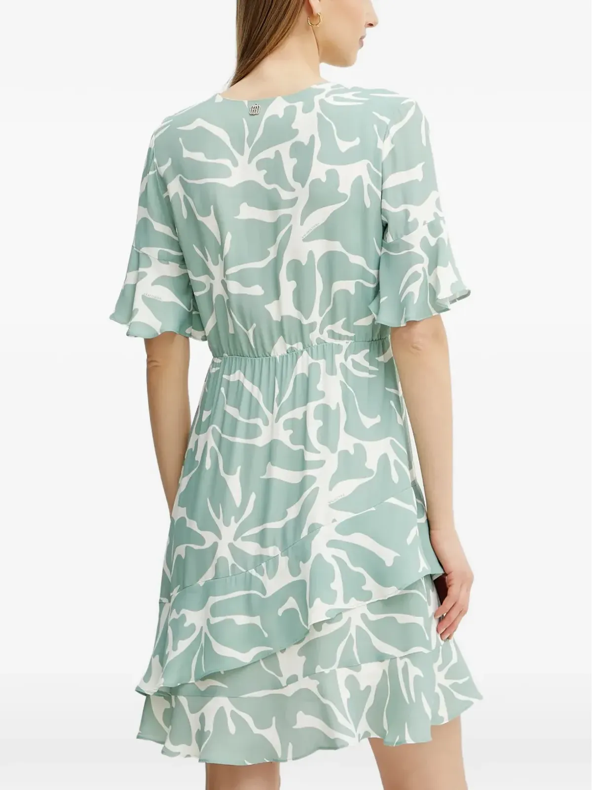 FRACOMINA ruffled tiered dress - Green - 画像3