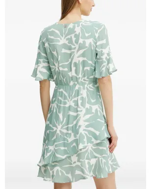 FRACOMINA ruffled tiered dress - Green - サムネイル3