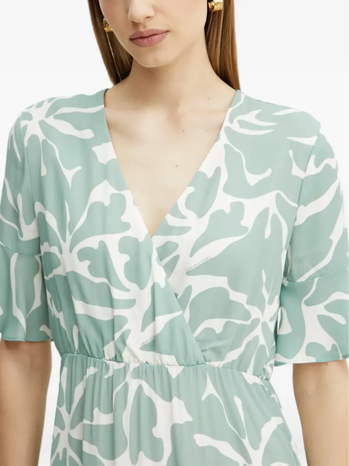 FRACOMINA ruffled tiered dress - Green - 画像4