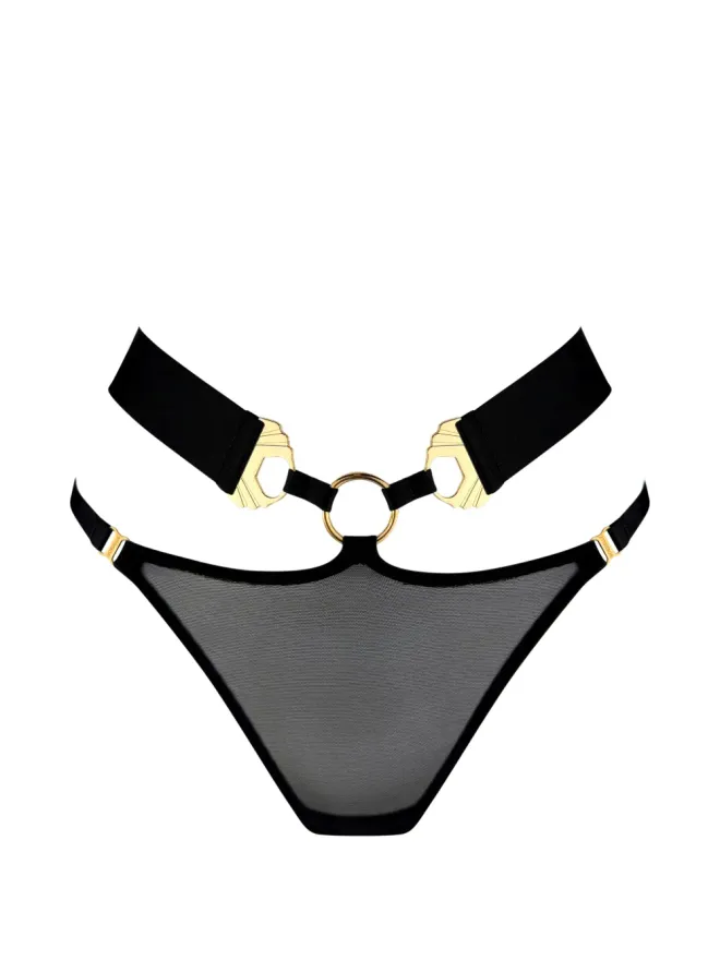 Bordelle Bordelle Melusina リングディテール オープンバック ブリーフ ブラックの商品画像