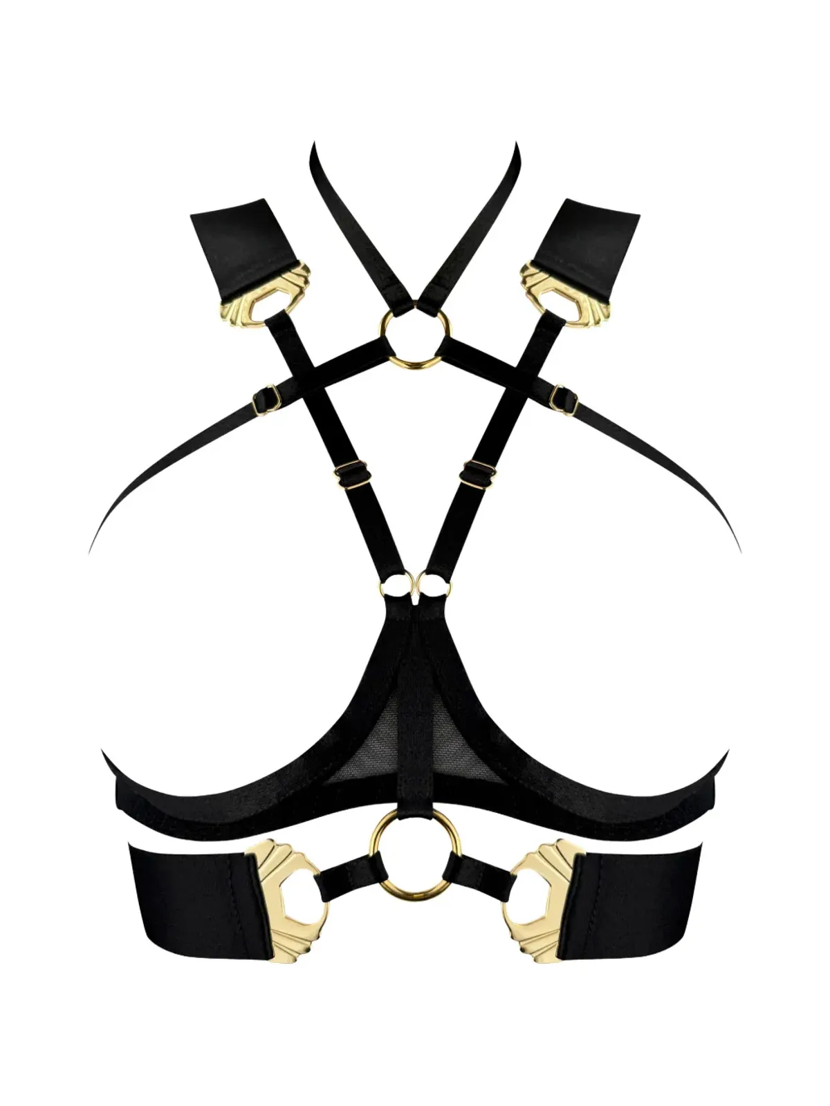 Bordelle メルスィナ オーヴェール リング ブラ ブラック - 画像1