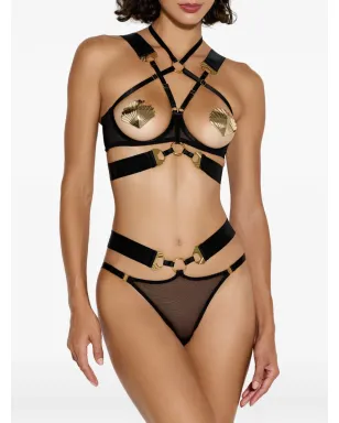 Bordelle メルスィナ オーヴェール リング ブラ ブラック - サムネイル3