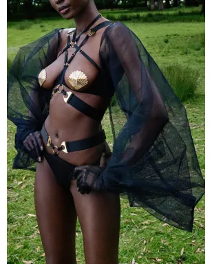 Bordelle メルスィナ オーヴェール リング ブラ ブラック - サムネイル4