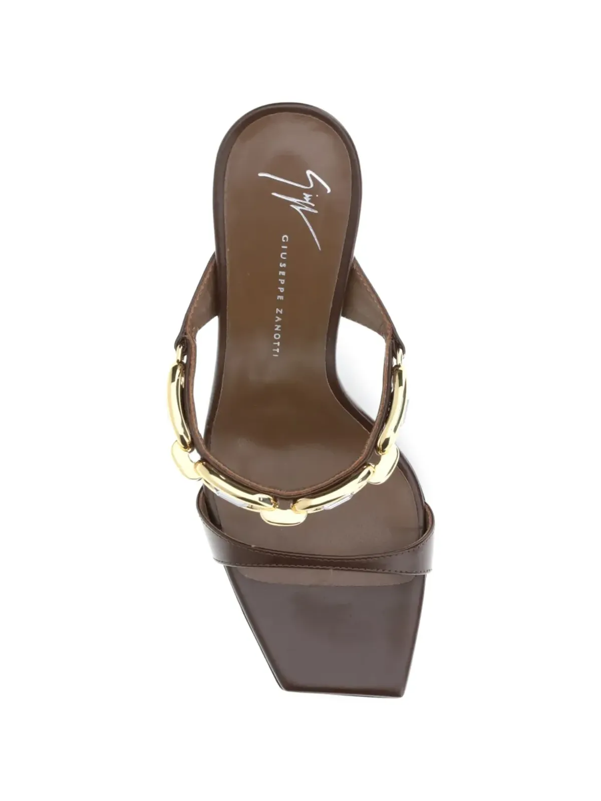 Giuseppe Zanotti Muse チェーン装飾サンダル - ブラウン - 画像4