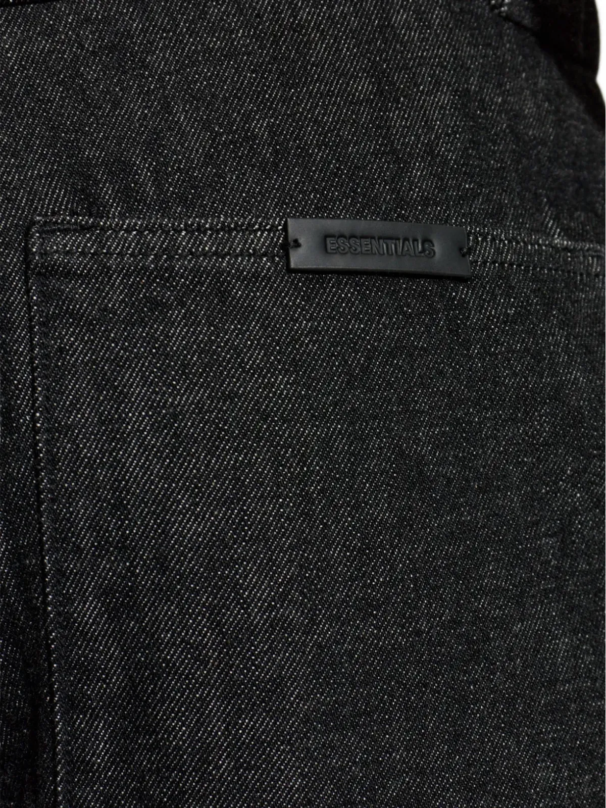 FEAR OF GOD ESSENTIALS ワークロゴジーンズ ブラック - 画像5