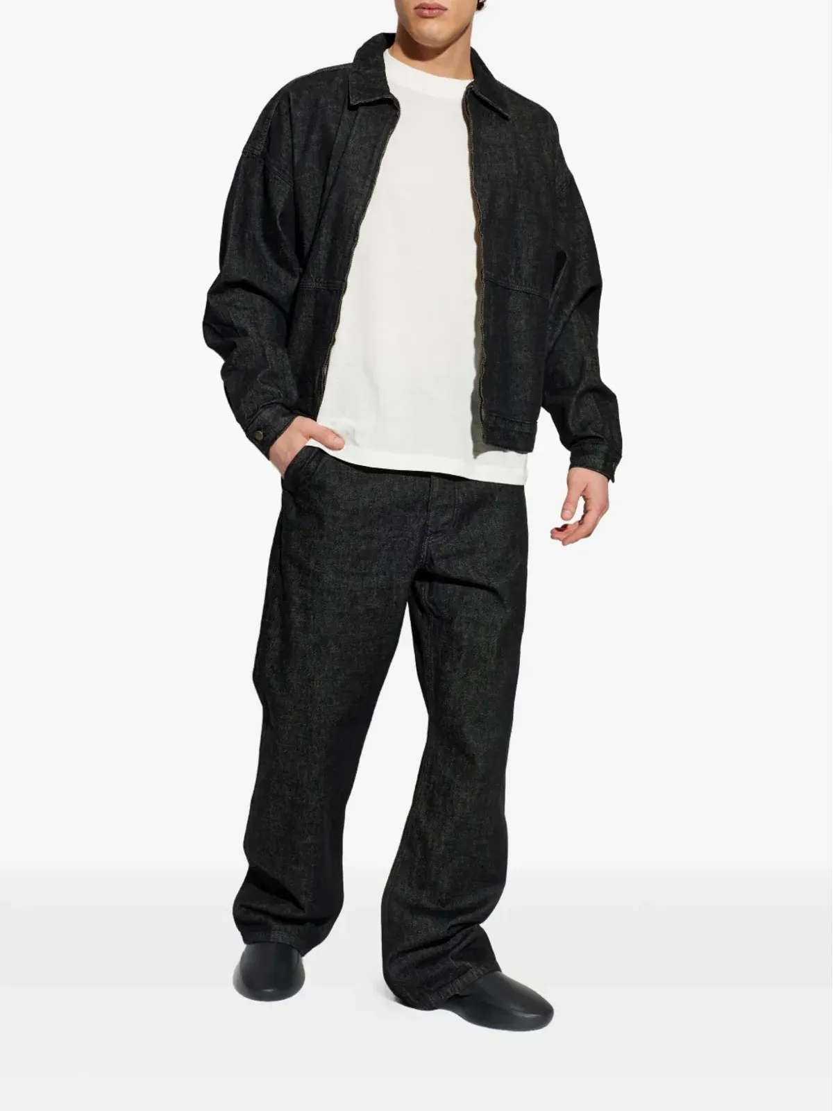 FEAR OF GOD ESSENTIALS ワークロゴジーンズ ブラック - 画像2