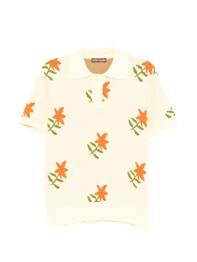 CHATEAU ORLANDO CHATEAU ORLANDO 花柄の半袖ポロシャツ - Yellowの商品画像