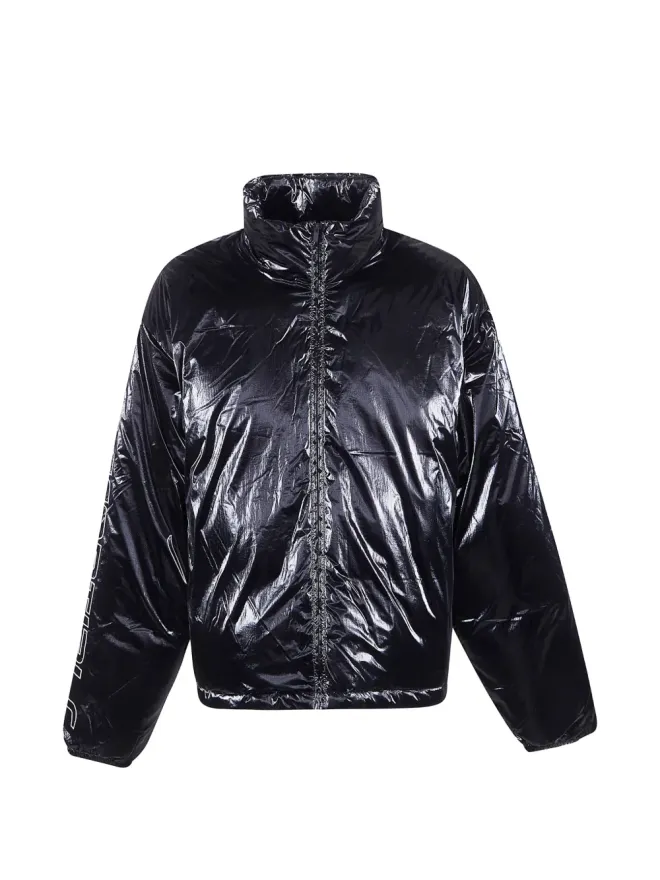 Fear of God ESSENTIALS FEAR OF GOD ESSENTIALS メタリックエフェクト ファネルネック ジャケット ブラックの商品画像