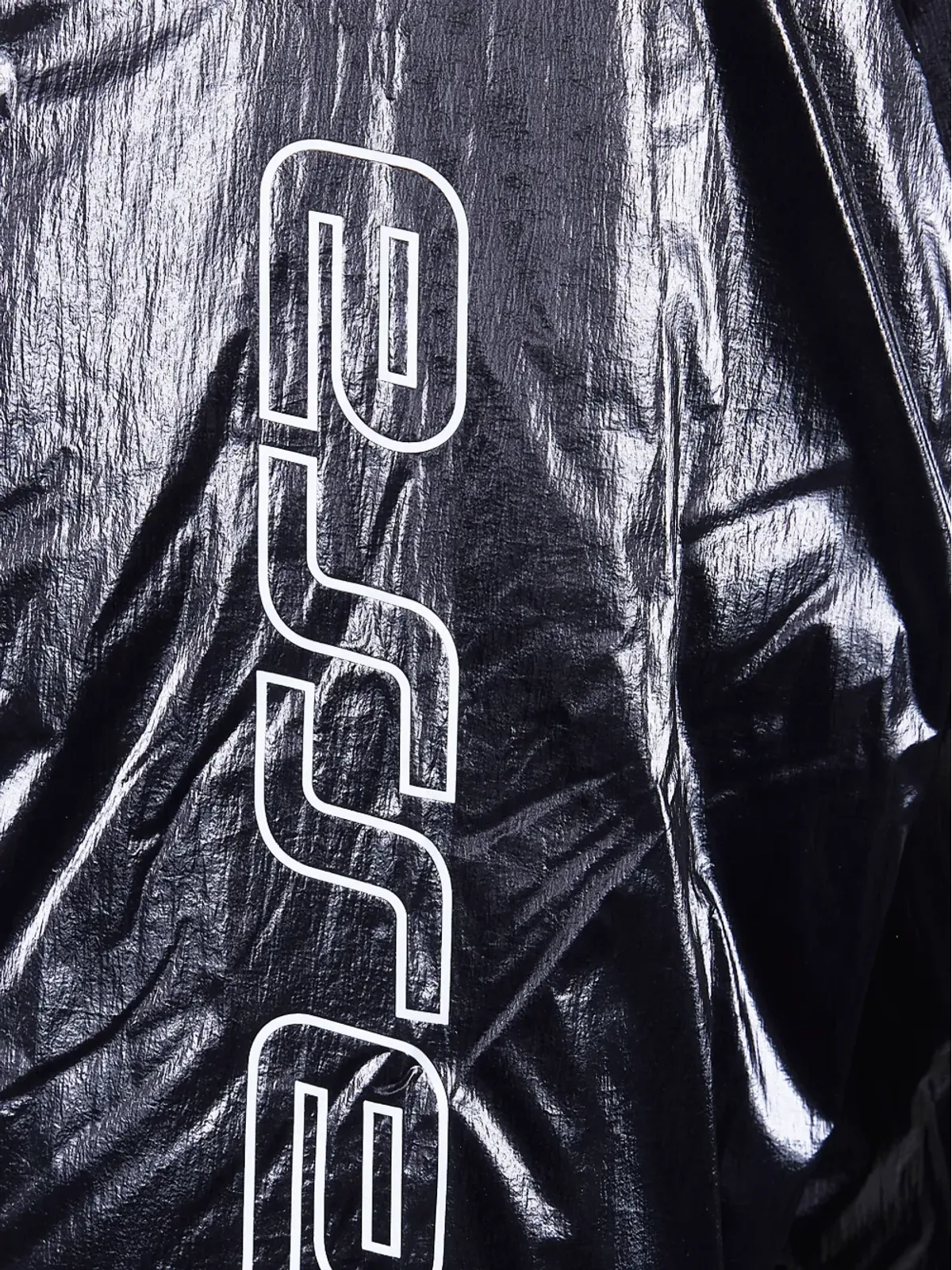 FEAR OF GOD ESSENTIALS メタリックエフェクト ファネルネック ジャケット ブラック - 画像3