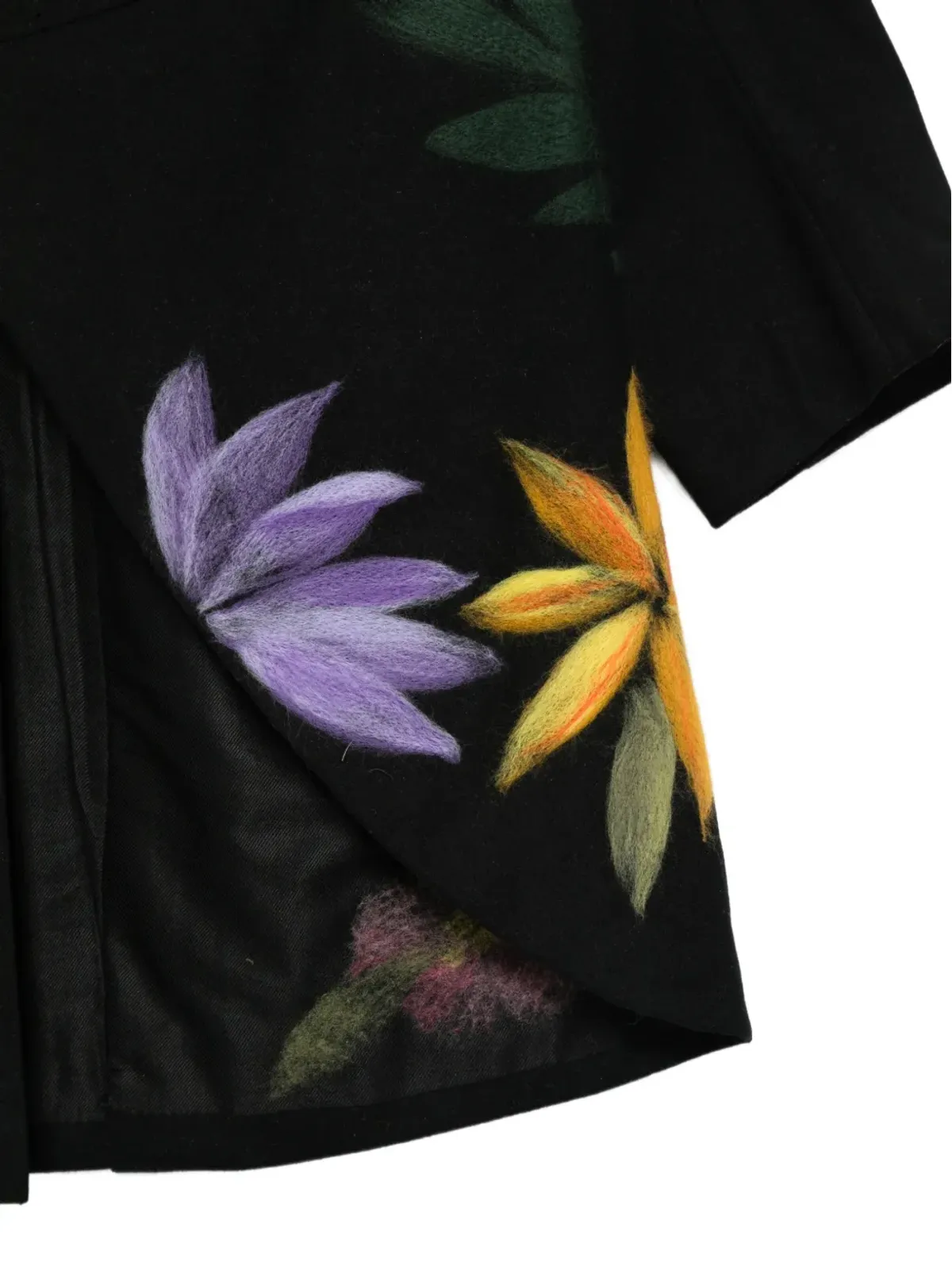 A.N.G.E.L.O. Vintage Upcycling 花柄ディテール ウールコート - 画像3