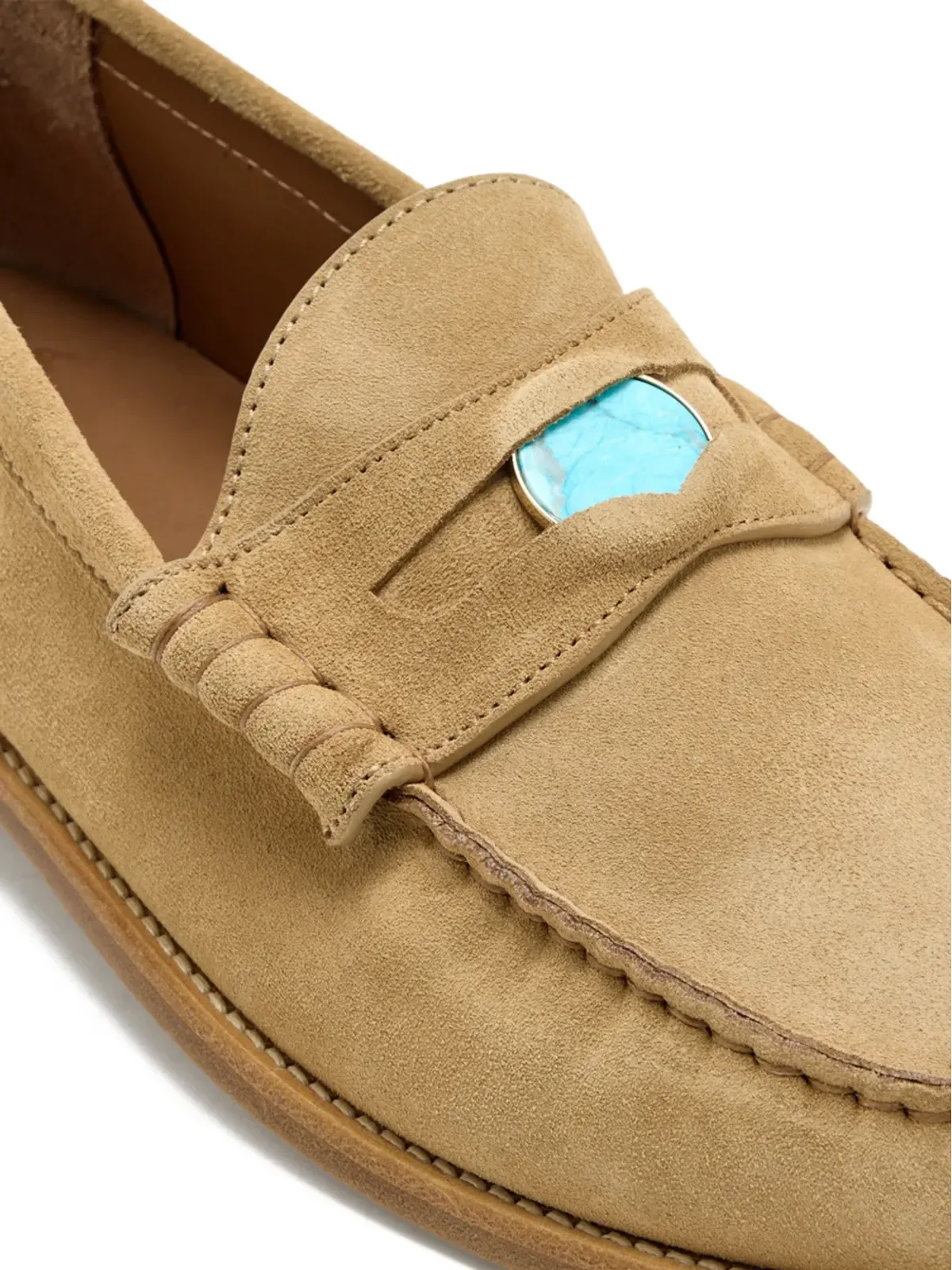 Blu Scarpa ターコイズストーン ローファー - 画像4