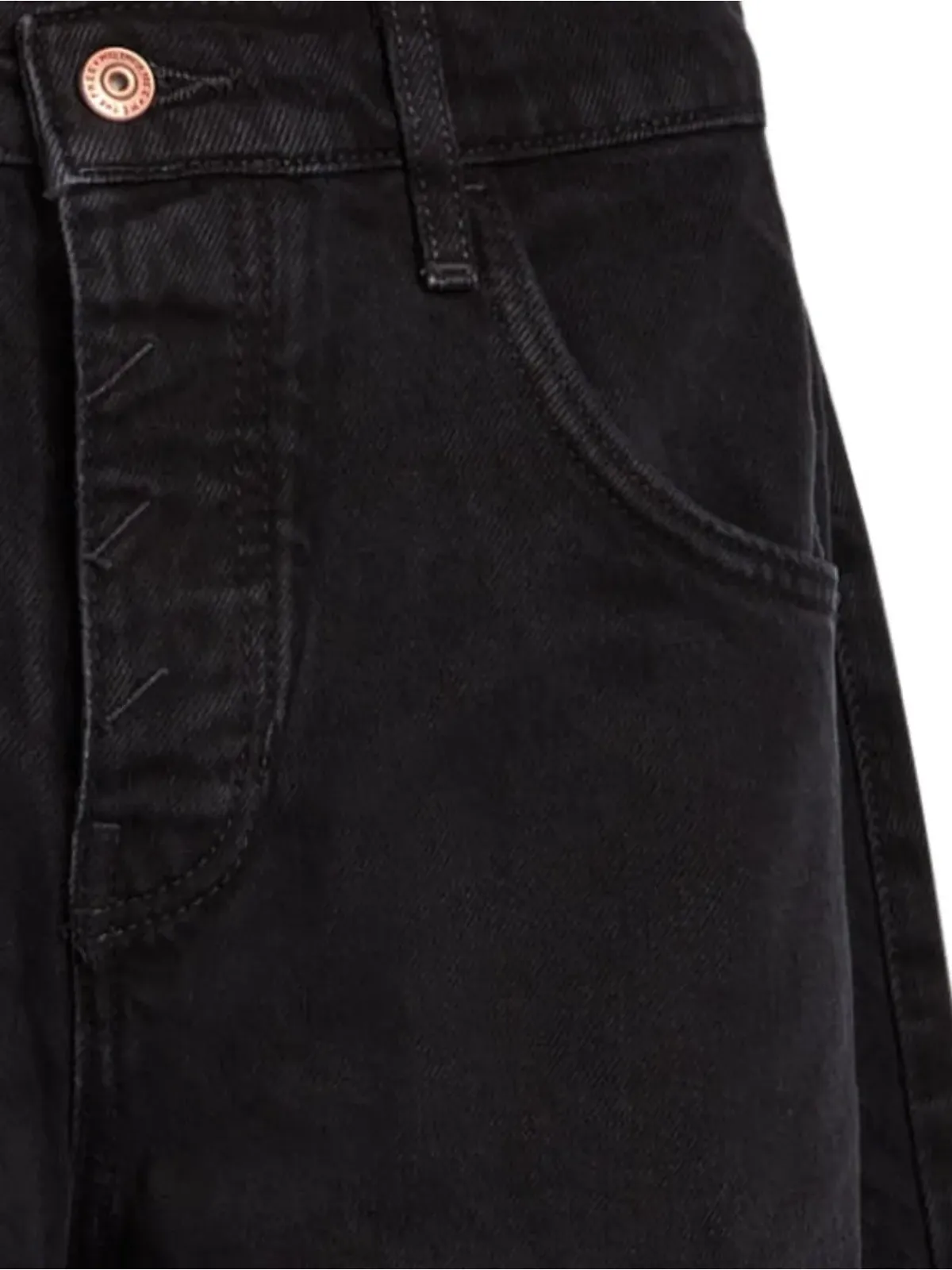 Free People ベルトループデニムパンツ - ブラック - 画像2