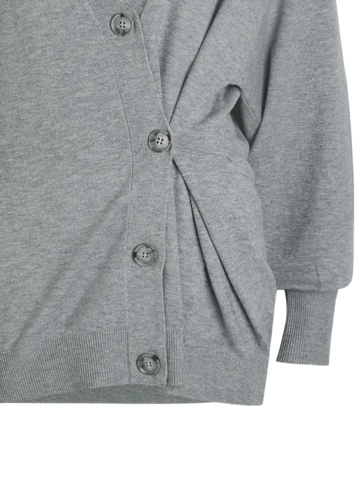 Good American V-neck カーディガン - グレー - 画像2