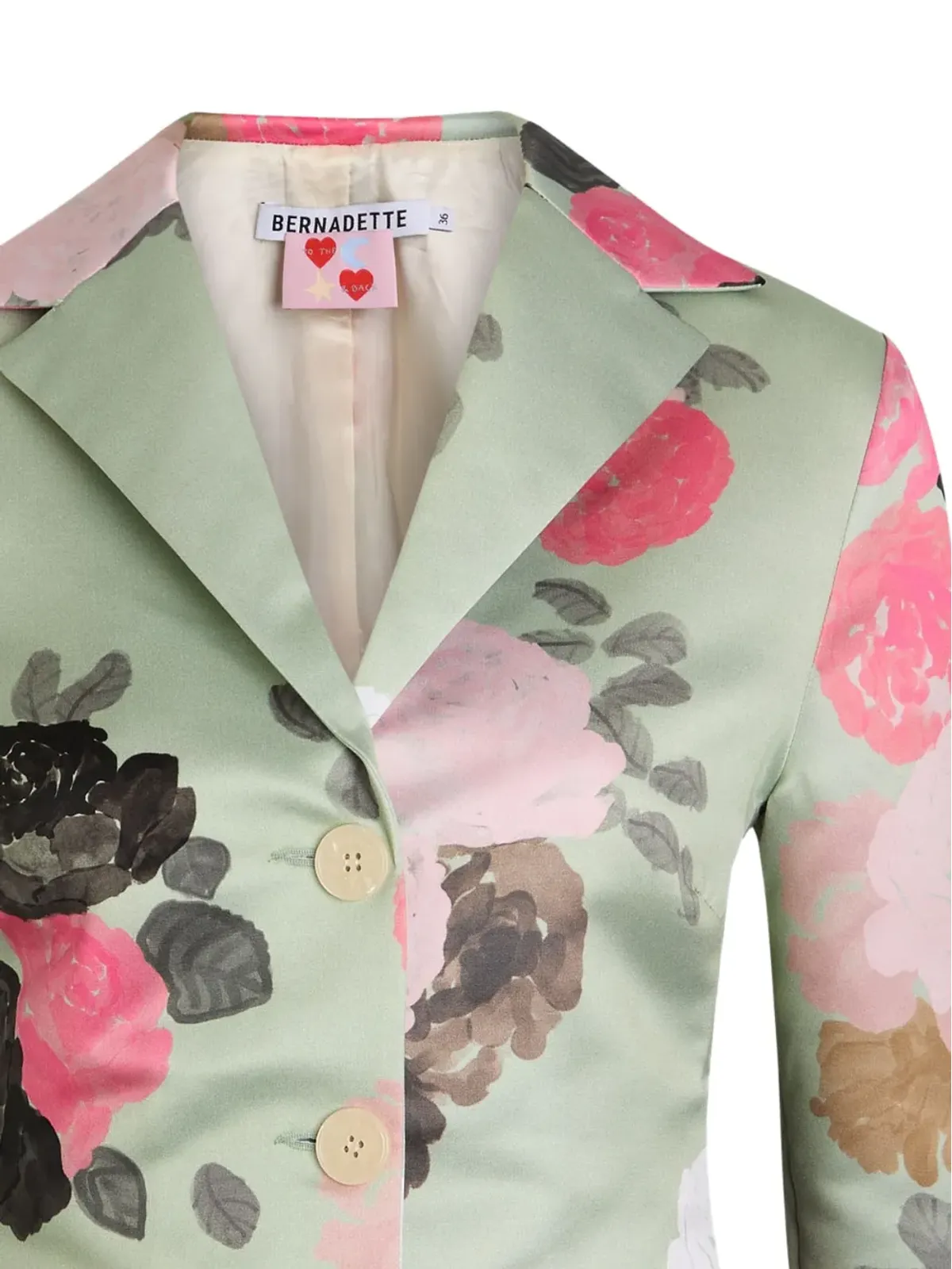Bernadette Elle floral-print button jacket - Green - 画像2