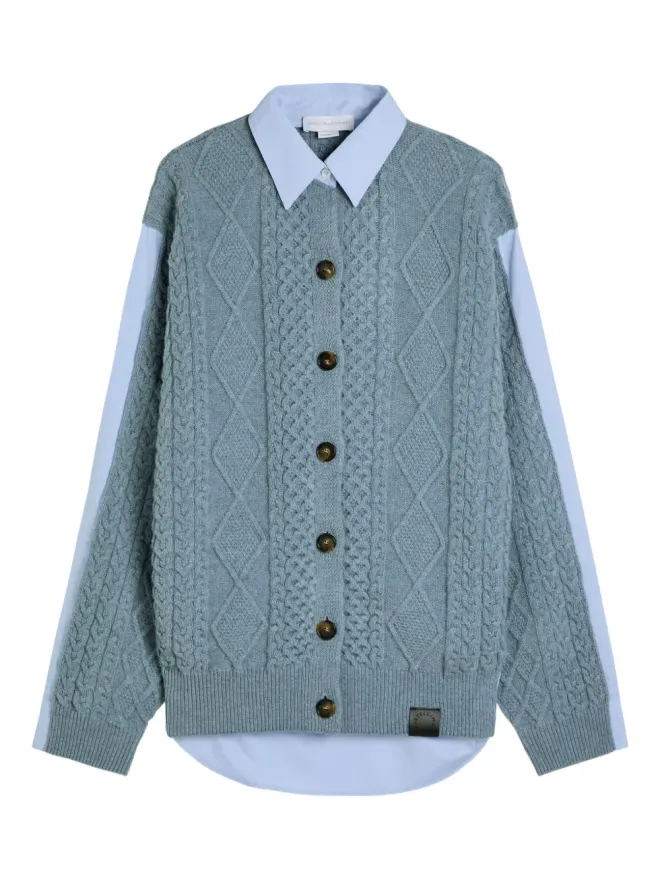 Stella McCartney Stella McCartney ケーブルニットボタン留めカーディガンの商品画像