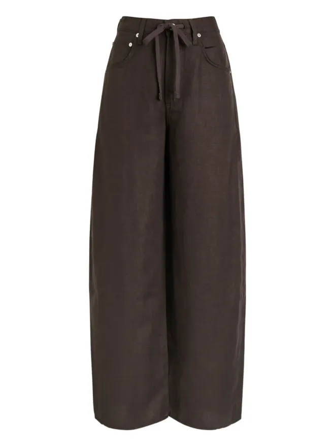 Citizens of Humanity Citizens of Humanity Bynn ドローストリング・ワイドレッグパンツ ブラウンの商品画像