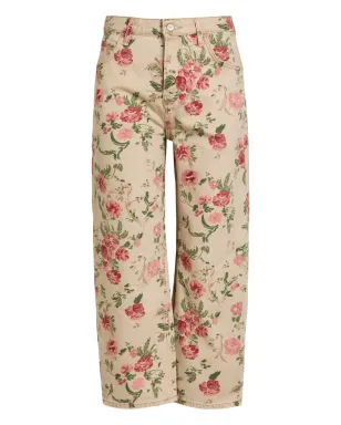 Free People ディープトランス フローラルプリントのワイドデニムパンツ - サムネイル1