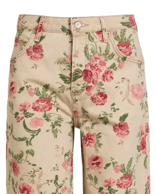Free People ディープトランス フローラルプリントのワイドデニムパンツ - サムネイル2