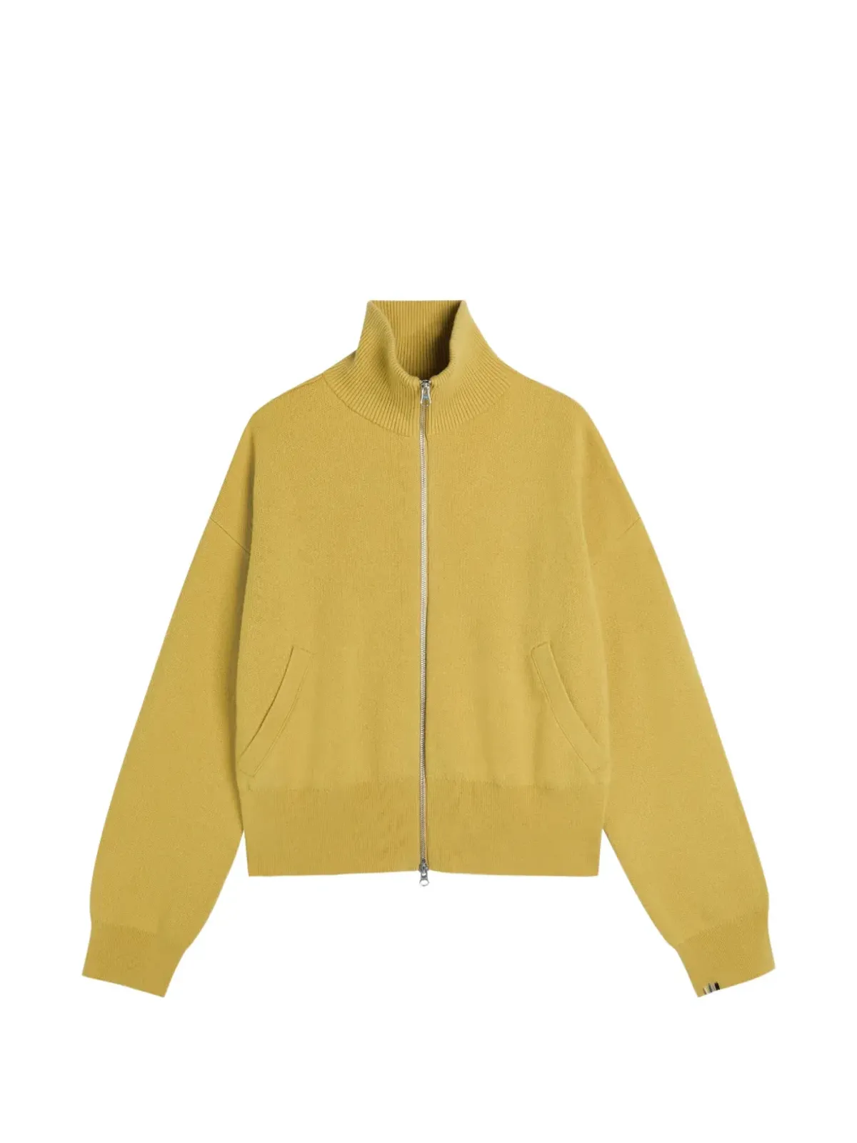 extreme cashmere ジップ付きカーディガン イエロー - 画像1