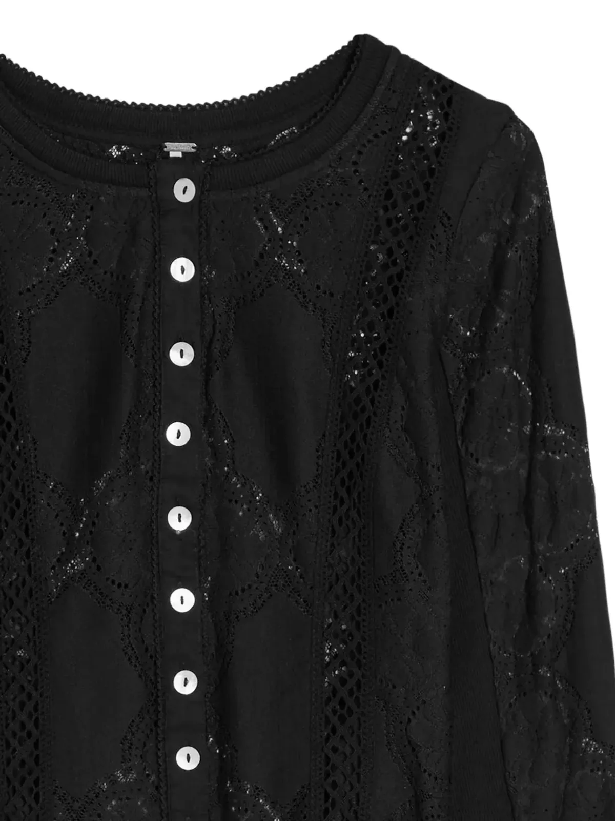 Free People Jae レースボタン付きトップス - 画像2