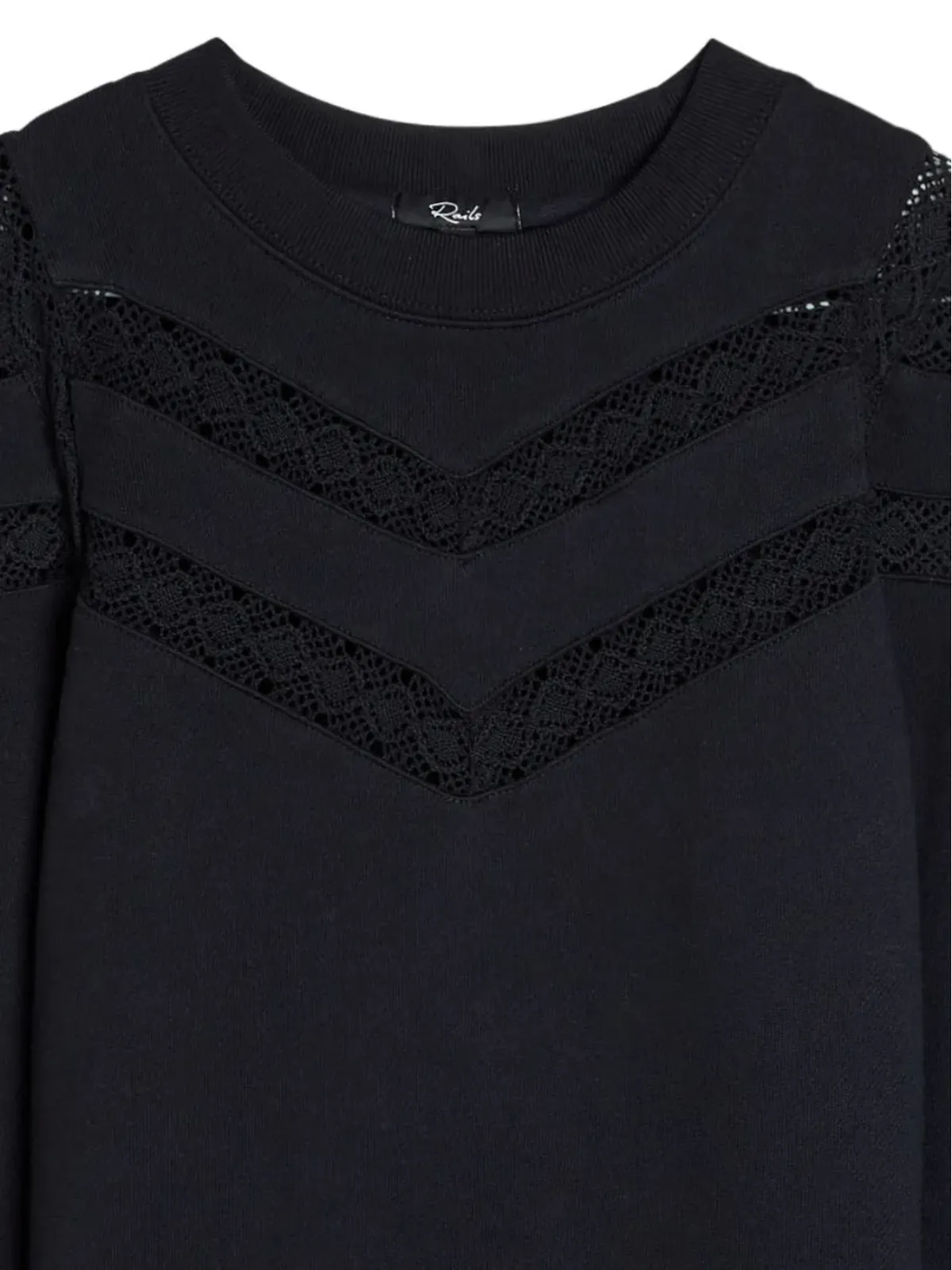 Rails Isles lace yoke sweatshirt - 画像2