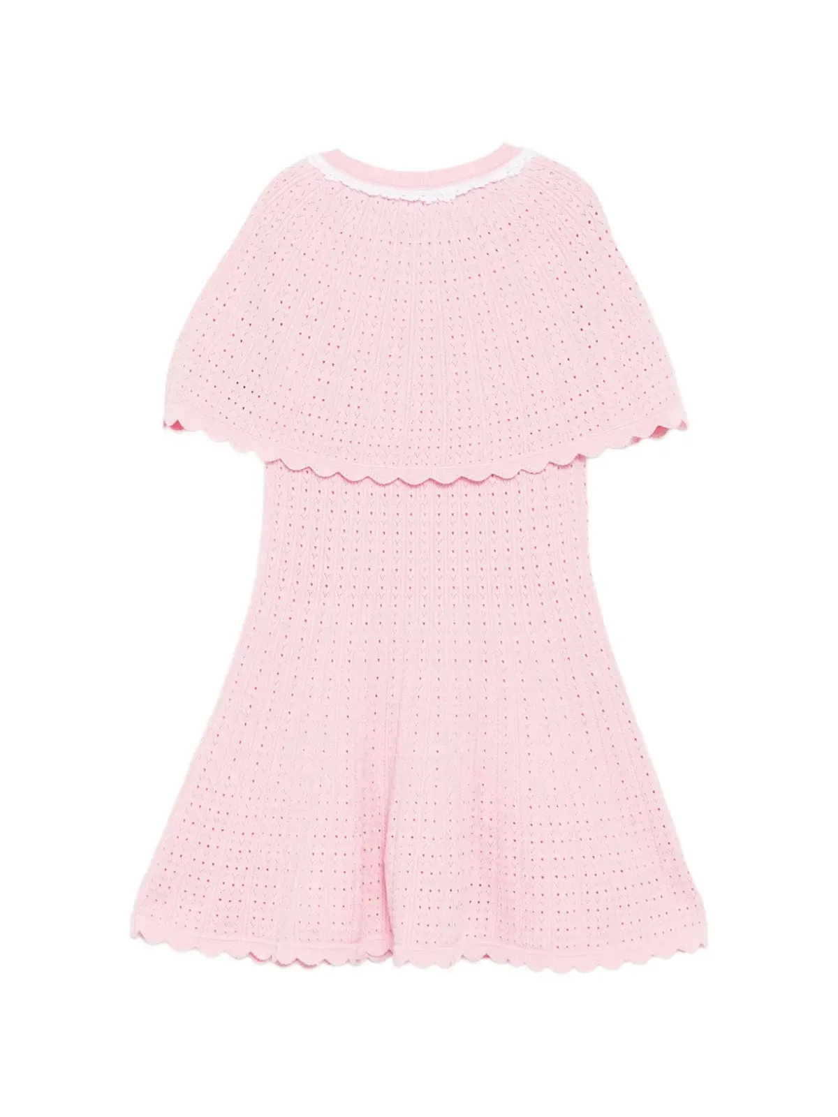 Self-Portrait Kids スカラップヘムニットドレス - 画像2