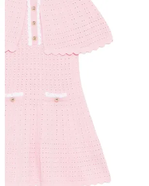 Self-Portrait Kids スカラップヘムニットドレス - サムネイル3