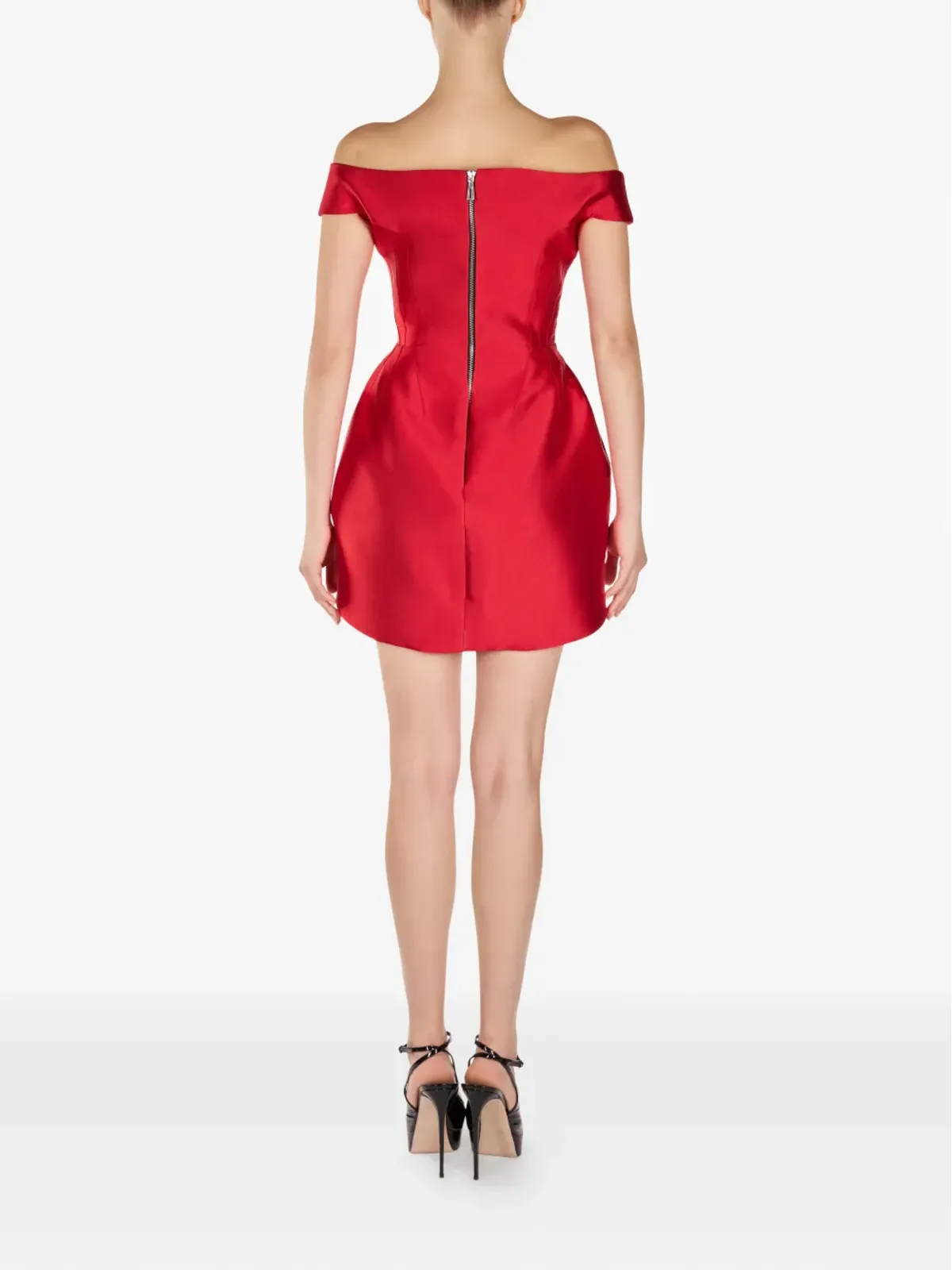 ARAFTU off-shoulder mini dress - Red - 画像3