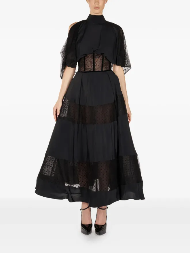 ARAFTU ARAFTU レースディテール・パネルド・ミディドレスの商品画像