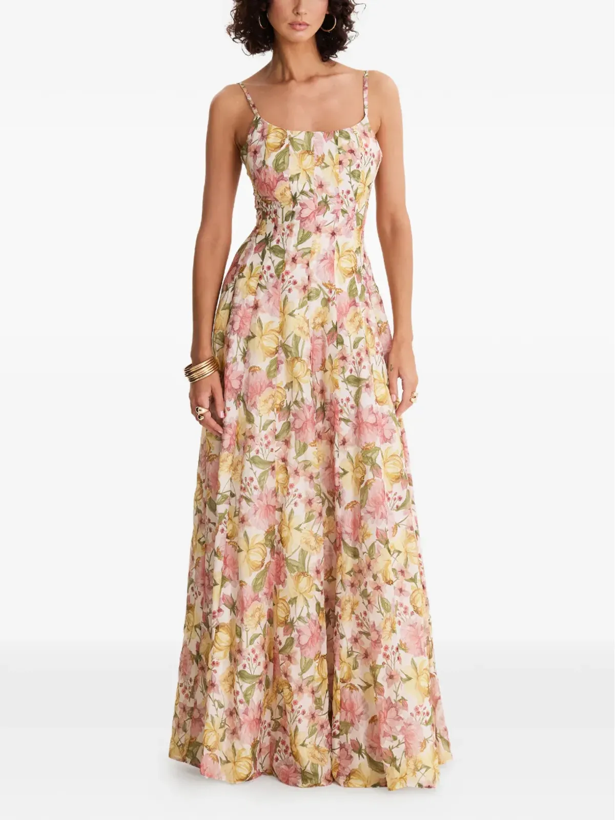 MOOS STUDIO Flora Reverie floral-print maxi dress - Neutrals - 画像1