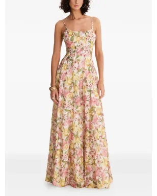 MOOS STUDIO Flora Reverie floral-print maxi dress - Neutrals - サムネイル1