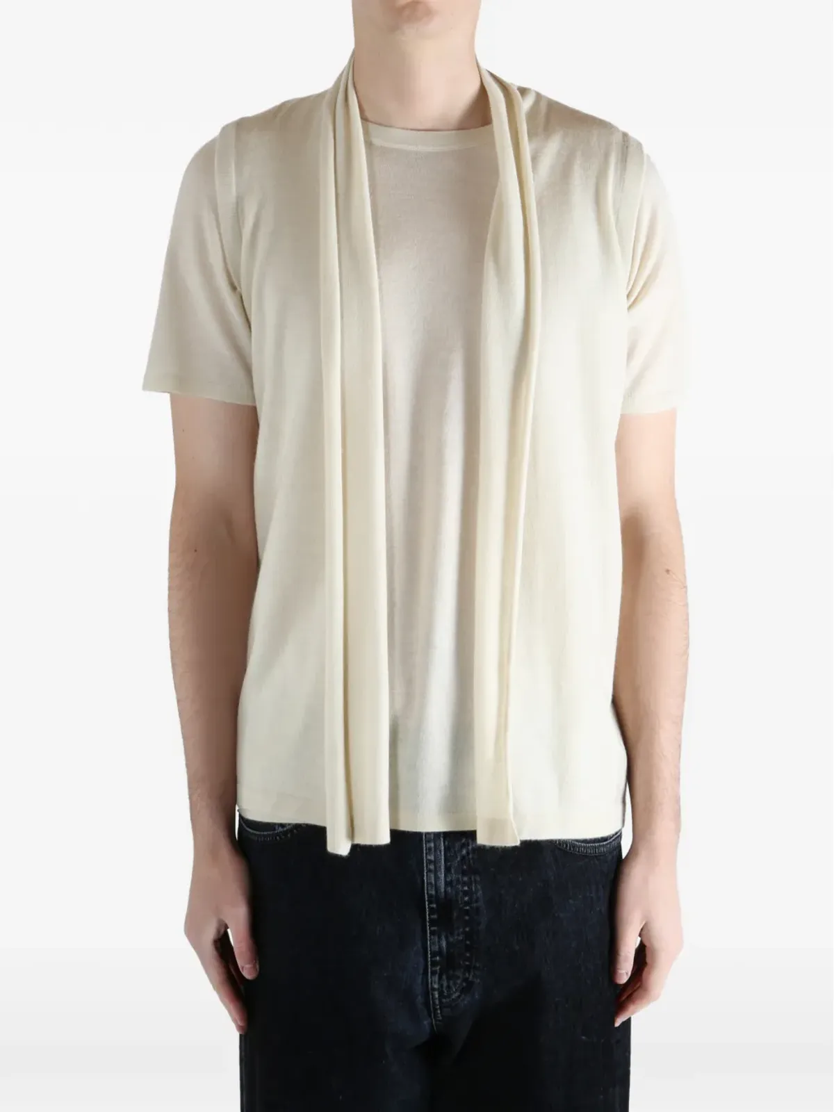 Frenckenberger ショールネック Tシャツ - 画像2