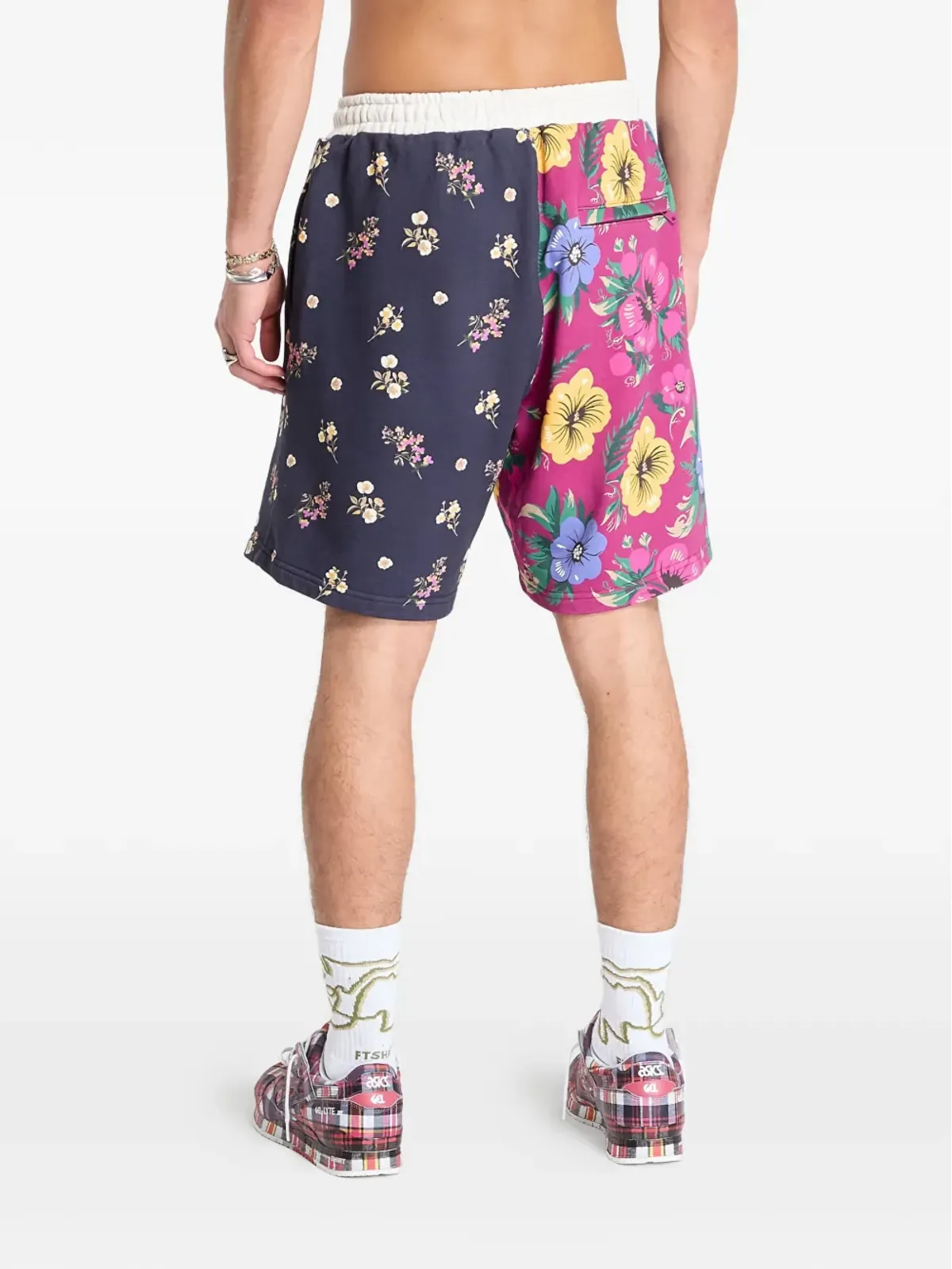 PATTA 花柄プリントのパッチワーク トラックショーツ - 画像2
