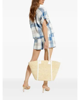IXIAH Union chequered belted shorts - サムネイル2
