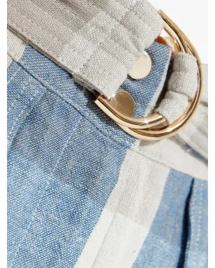 IXIAH Union chequered belted shorts - サムネイル3
