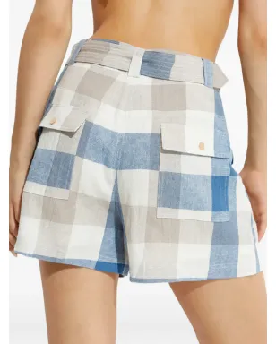 IXIAH Union chequered belted shorts - サムネイル4