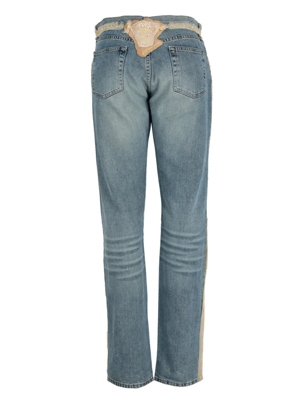 Voyage Et Cie customised embellished jeans - Blue - 画像2