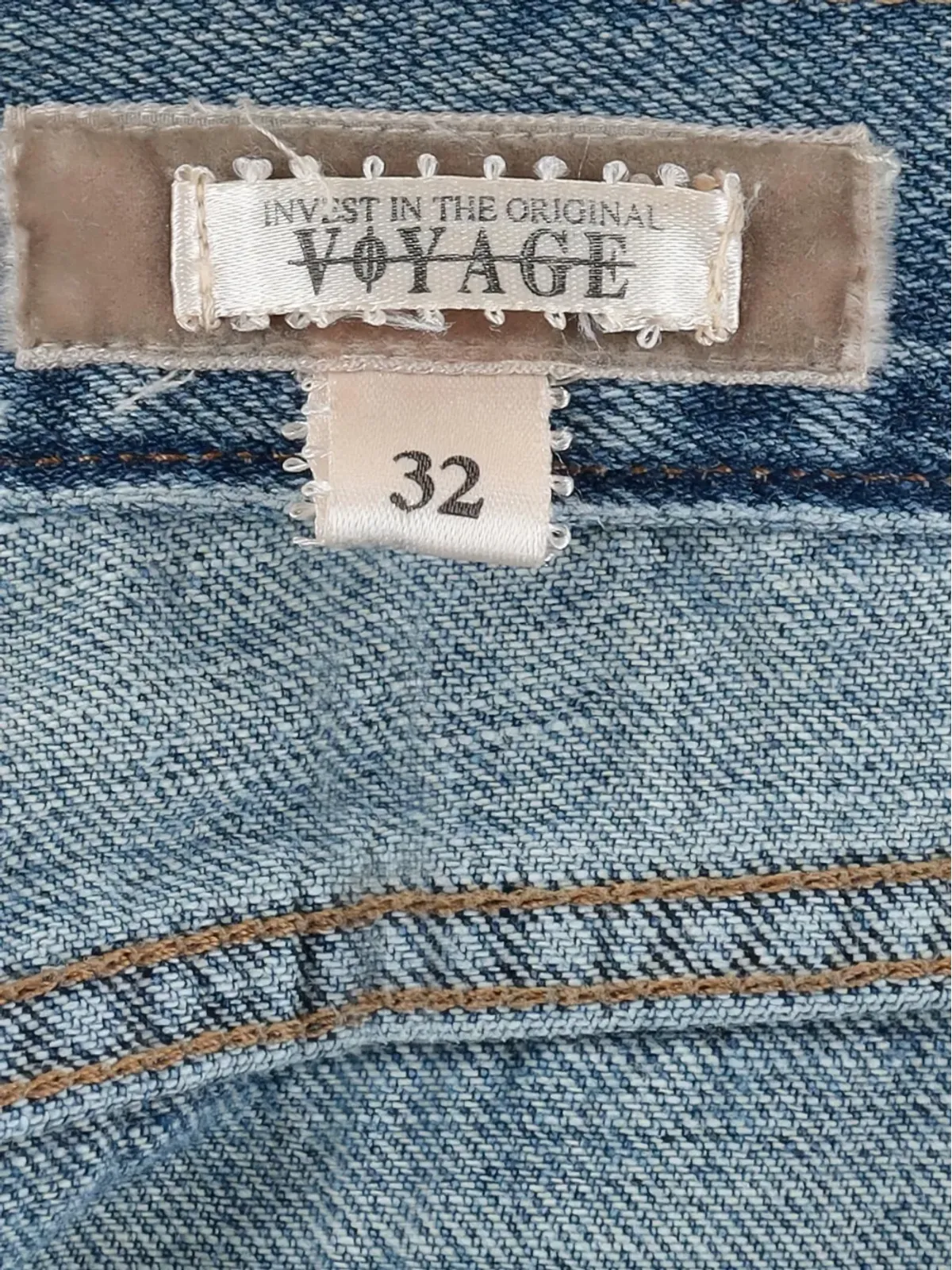 Voyage Et Cie customised embellished jeans - Blue - 画像3
