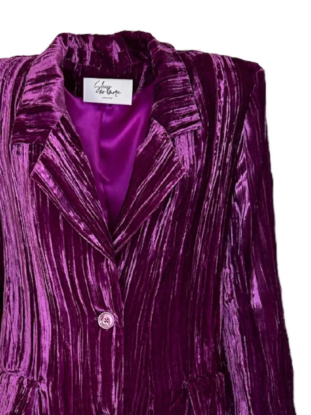 SLEEP NO MORE Ciclamino buttoned blazer - Purple - 画像2