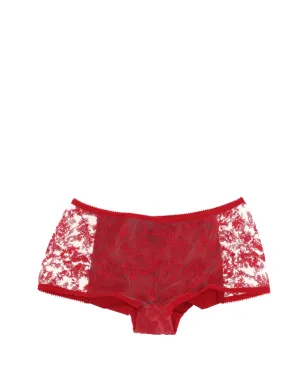 La Perla floral-lace brief - Red - サムネイル1
