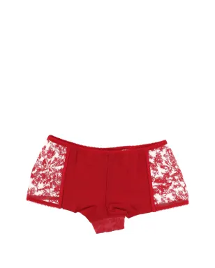 La Perla floral-lace brief - Red - サムネイル2