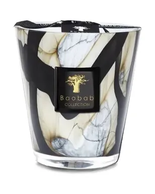 Baobab マーブルプリント香りキャンドル - ブラック - サムネイル1