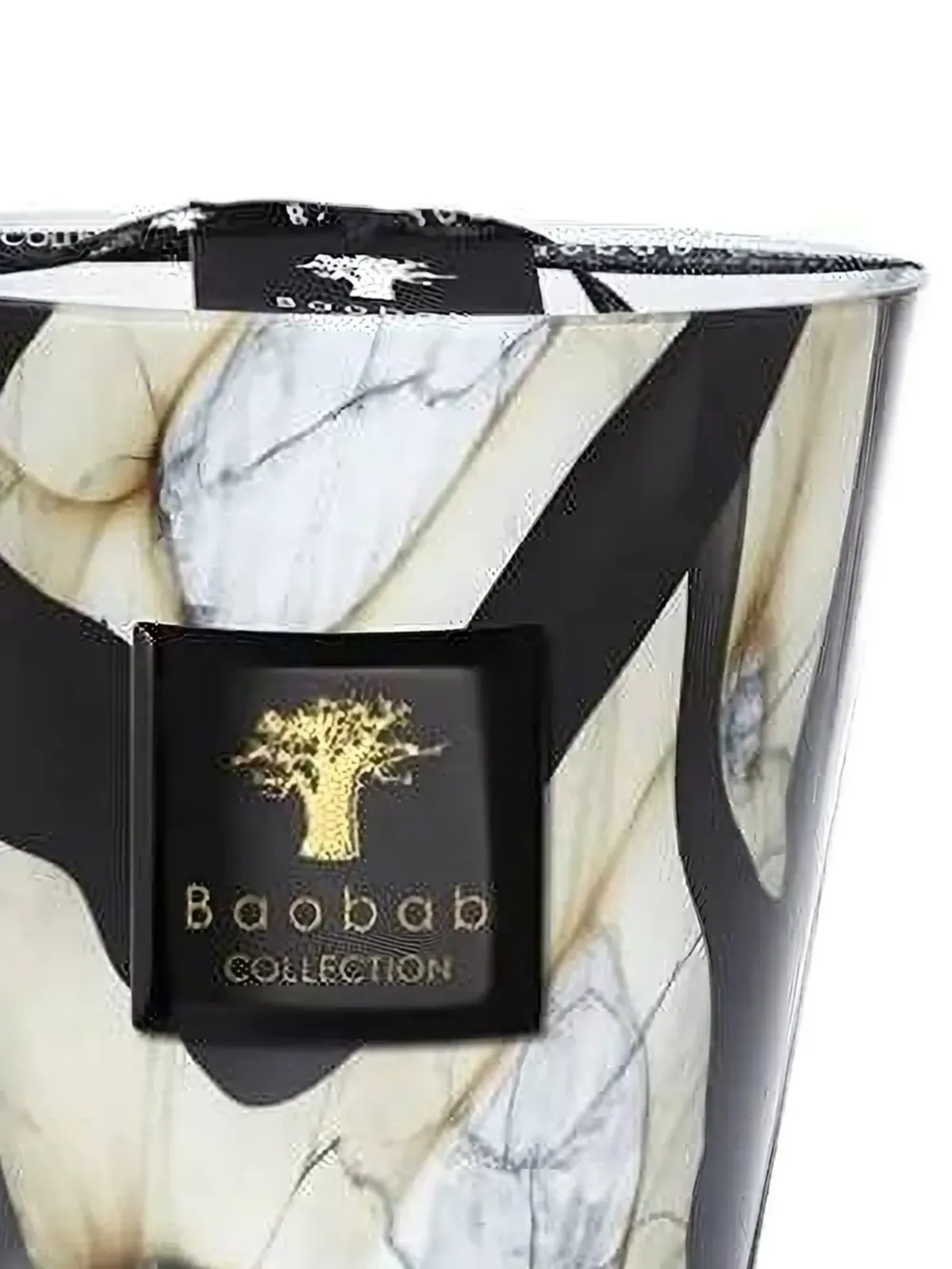 Baobab マーブルプリント香りキャンドル - ブラック - 画像2