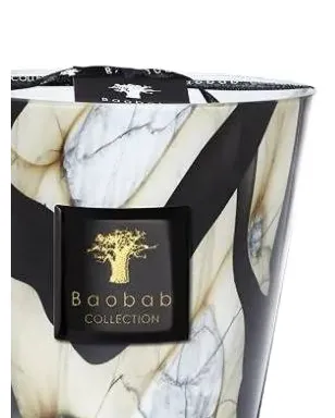 Baobab マーブルプリント香りキャンドル - ブラック - サムネイル2